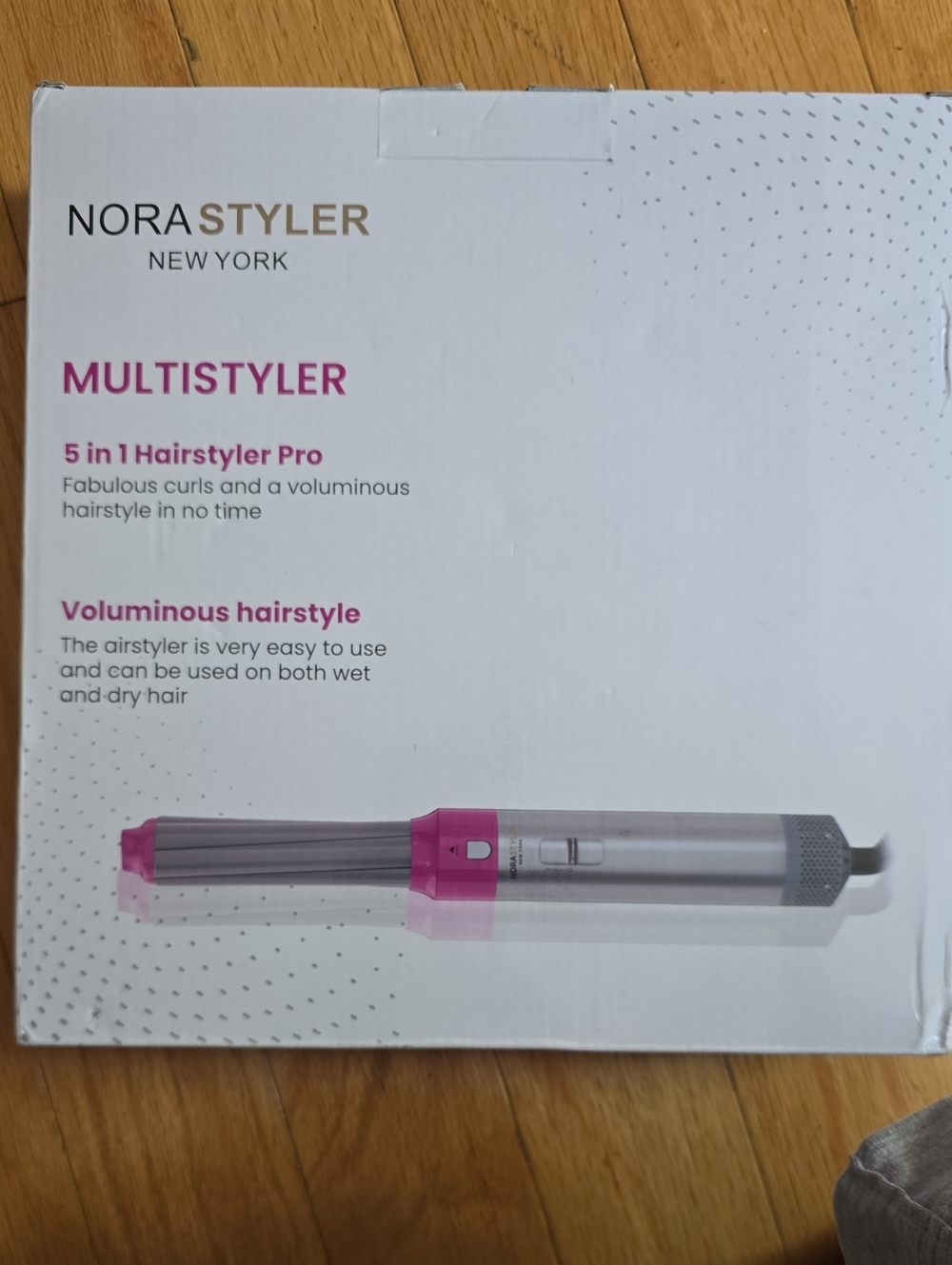 NWOT Nora Styler Multistyler 5-in-1 Hair Styler - Pink/Silver